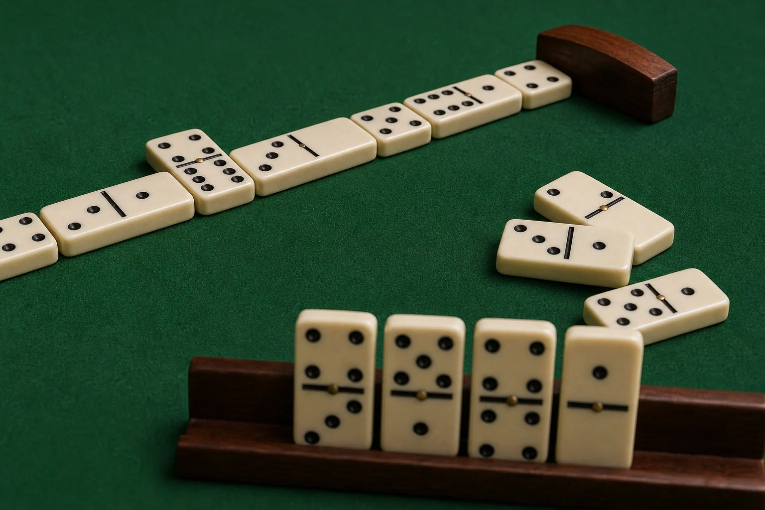 Blocked dominoes layout showing awkward unmatched tiles